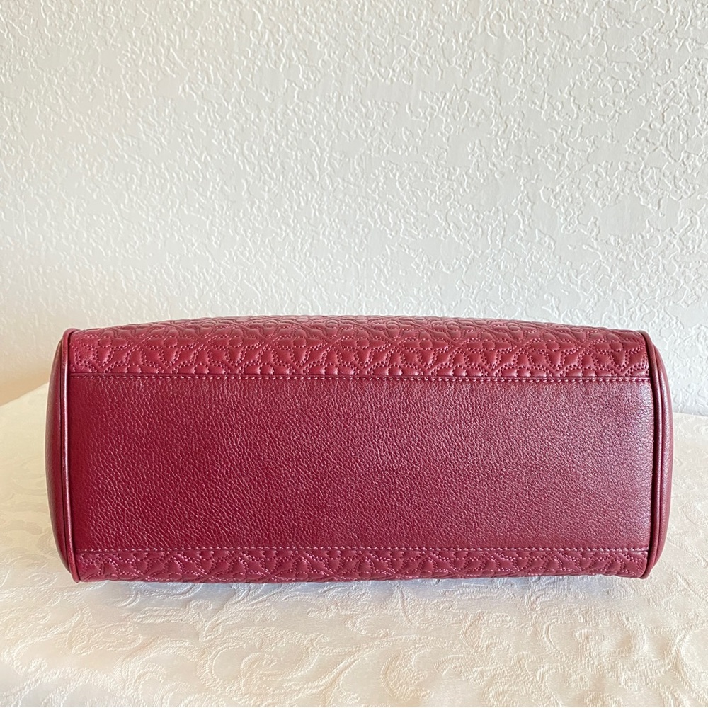 Tory Burch burgundy quilted Bryant chain strap Tote bag - Picture 5 of 11